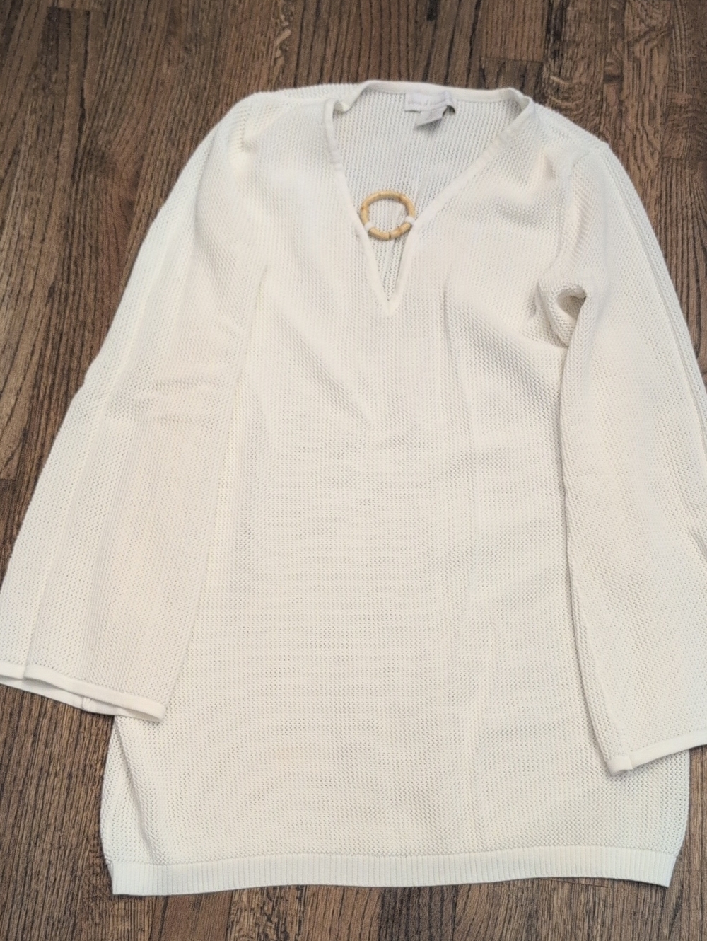 House of Harlow 1960 Ivory Open-Knit Cover Up/ Top
